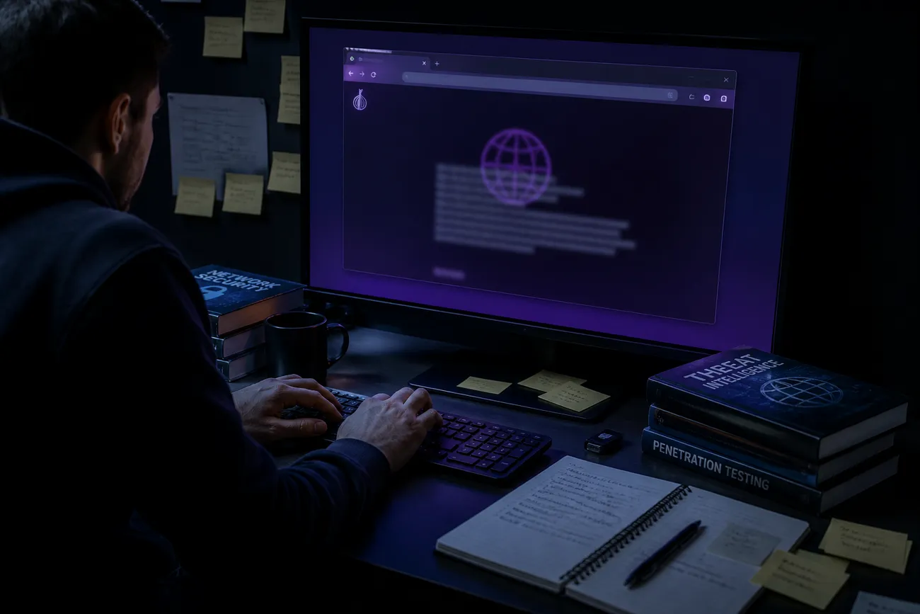 user inspecting LockBit 3.0 onion links on a desktop