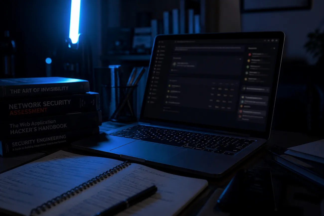 dark web DDoS service interface on a laptop